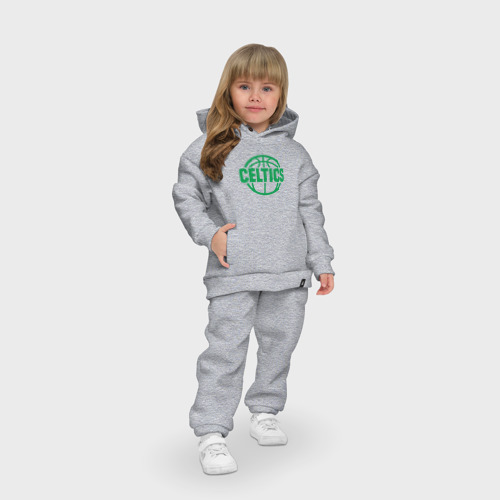 Детский костюм хлопок Oversize Celtics ball, цвет меланж - фото 7