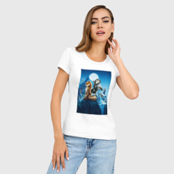Женская футболка хлопок Slim Альфа и Омега любовь - фото 2