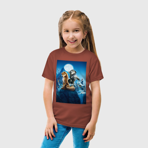 Детская футболка хлопок Альфа и Омега любовь, цвет кирпичный - фото 5