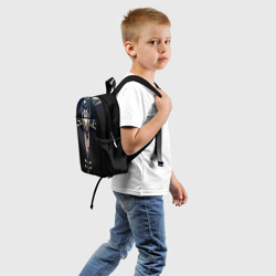 Детский рюкзак 3D Фрак  тёмный с цепочками и брошью - фото 2