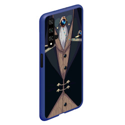 Чехол для Honor 20 Фрак тёмно-зелёный с хлястиком - фото 2