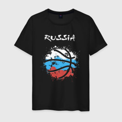 Мужская футболка хлопок Russia basket