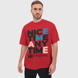 Мужская футболка oversize 3D Nice time any time - фото 2
