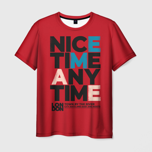 Мужская футболка 3D Nice time any time, цвет 3D печать