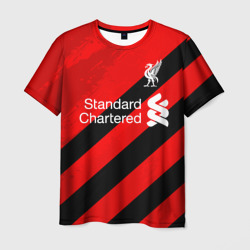 Мужская футболка 3D Ливерпуль - красные полосы
