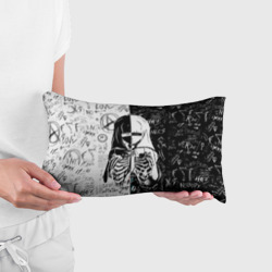 Подушка 3D антистресс Чернобелая девушка скелет   - фото 2