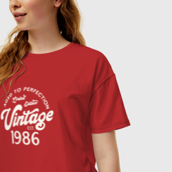 Женская футболка хлопок Oversize 1986 год - выдержанный до совершенства - фото 2