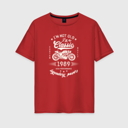 Женская футболка хлопок Oversize Классика 1989