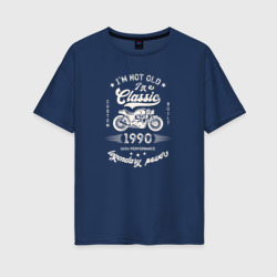 Женская футболка хлопок Oversize Классика 1990