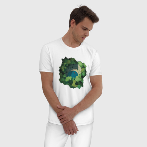Мужская пижама хлопок Остров Порко Россо, цвет белый - фото 3