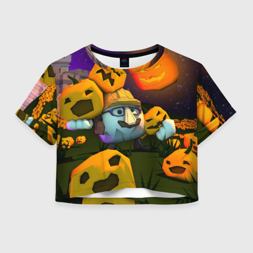 Женская футболка Crop-top 3D Гарибальди Хэллоуин, цвет 3D печать