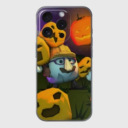 Чехол для iPhone 15 Pro Max силиконовый с защитой камеры Гарибальди Хэллоуин