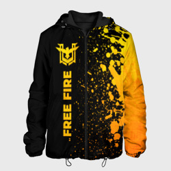 Мужская куртка 3D Free Fire - gold gradient по-вертикали