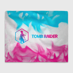 Плед 3D Tomb Raider neon gradient style по-горизонтали