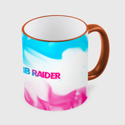 Кружка с полной запечаткой Tomb Raider neon gradient style по-горизонтали