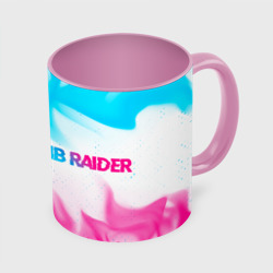 Кружка с полной запечаткой Tomb Raider neon gradient style по-горизонтали