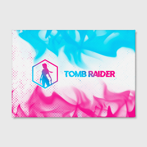 Холст прямоугольный Tomb Raider neon gradient style по-горизонтали, цвет 3D печать - фото 2