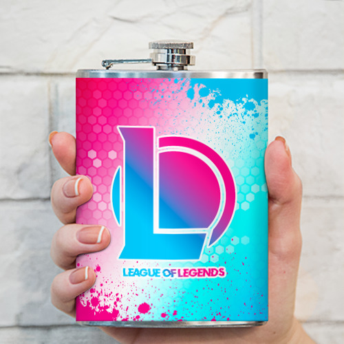 Фляга League of Legends neon gradient style - фото 3