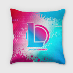 Подушка 3D League of Legends neon gradient style