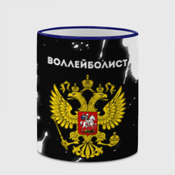 Кружка с полной запечаткой Воллейболист из России и герб РФ - фото 2