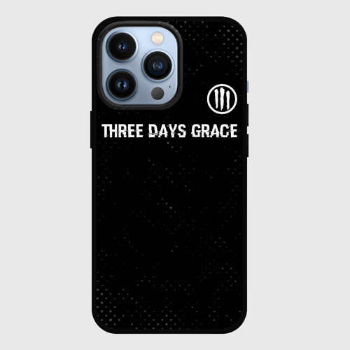 Чехол для iPhone 13 Pro Three Days Grace glitch на темном фоне посередине