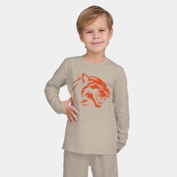 Детская пижама с лонгсливом хлопок Рысь логотип - фото 2