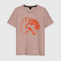 Рысь логотип – Мужская футболка хлопок с принтом купить со скидкой в -20%