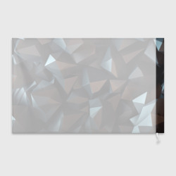 Флаг 3D Черная геометрическая абстракция - объемные грани и кубы - фото 2