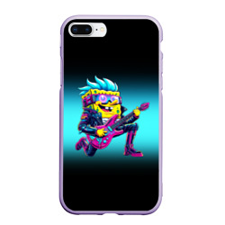 Чехол для iPhone 7Plus/8 Plus матовый Sponge Bob - rock guitarist - ai art