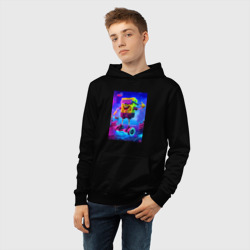 Детская толстовка хлопок Sponge Bob on a gyro scooter - ai art - фото 2