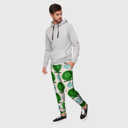 Мужские брюки 3D Круг логотип и ромб - фото 2