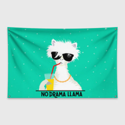 Флаг-баннер Лама no drama llama