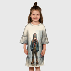 Детское платье 3D Насупившейся паренёк  - фото 2