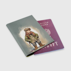 Обложка для паспорта матовая кожа Юный хулиган  - фото 2