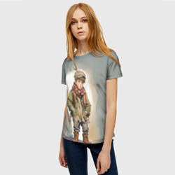 Женская футболка 3D Юный хулиган  - фото 2