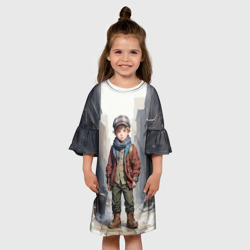 Детское платье 3D Пацан в кепке  - фото 2