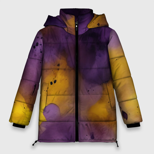 Женская зимняя куртка 3D с принтом Акварелика, вид спереди #2