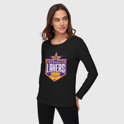 Женский лонгслив хлопок Los Angelas Lakers star - фото 2