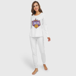 Женская пижама с лонгсливом хлопок Los Angelas Lakers star - фото 2