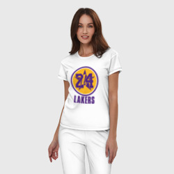 Женская пижама хлопок 24 Lakers - фото 2