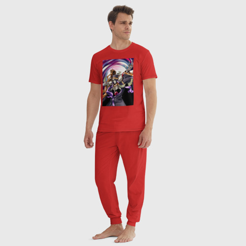 Мужская пижама хлопок Владыка Айнз, цвет красный - фото 5