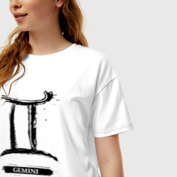 Женская футболка хлопок Oversize Gemini - фото 2