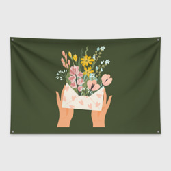 Флаг-баннер Конверт с цветами