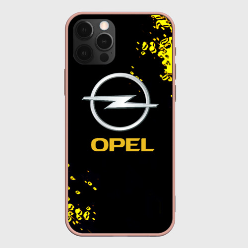 Чехол для iPhone 12 Pro Max с принтом Opel желтые краски, вид спереди #2