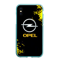 Чехол для iPhone XS Max матовый Opel желтые краски