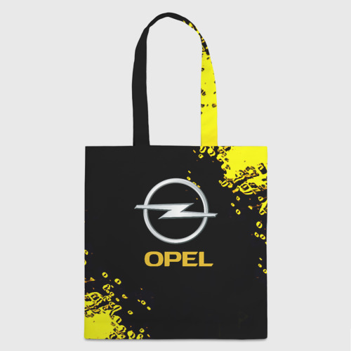 Шоппер 3D с принтом Opel желтые краски, вид спереди #2