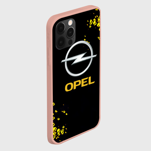 Чехол для iPhone 12 Pro Max с принтом Opel желтые краски, вид сбоку #3