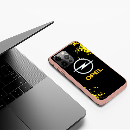 Чехол для iPhone 12 Pro Max с принтом Opel желтые краски, фото #5