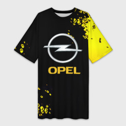 Платье-футболка 3D Opel желтые краски