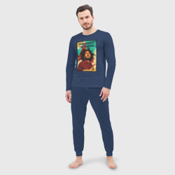 Мужская пижама с лонгсливом хлопок RATM - Zack de la Rocha - фото 2